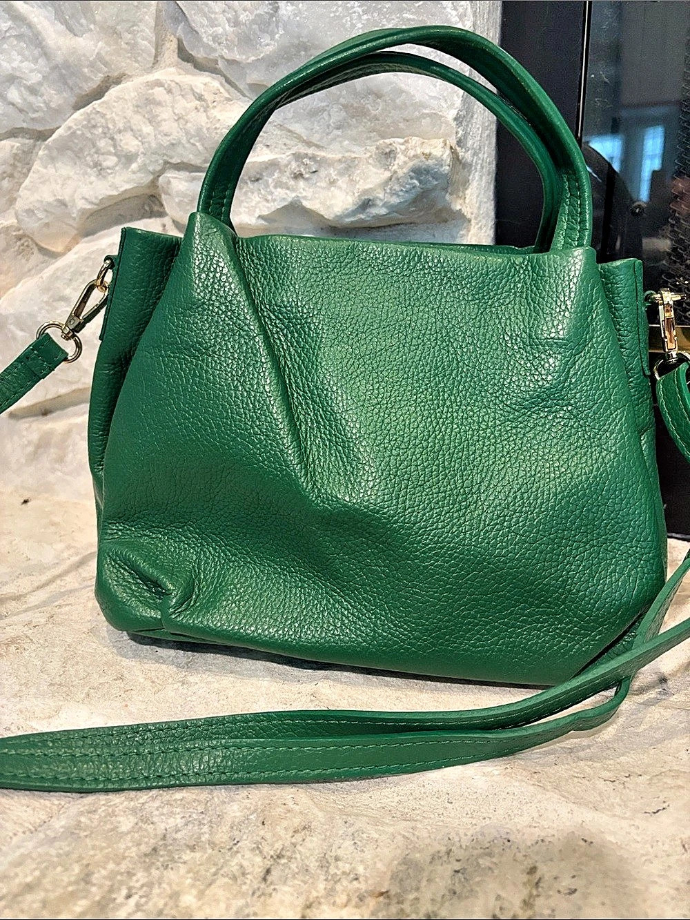 Green Leather Shoulder Bag